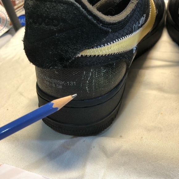 Nike x Off White AF1 Black size 8 US used no Og box - Picture 11 of 16